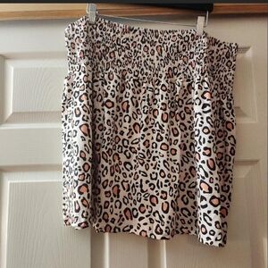 Leopard Print Women's Skirt/Tube Top